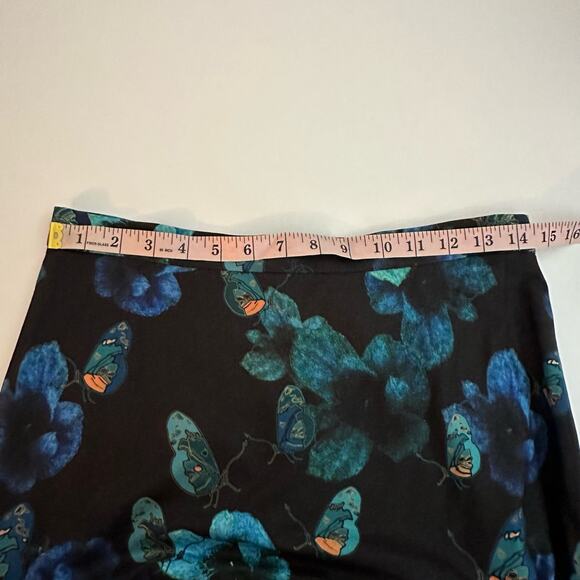 LaDress by Simone Women's Butterfly Black Blue Matching Set Size Small Floral - Picture 15 of 16